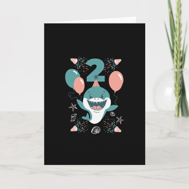 Cartão Tubarão De Dois Anos (Frente)