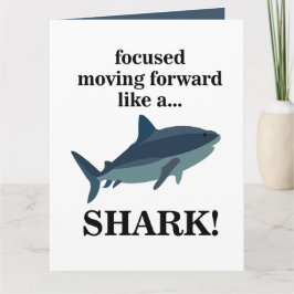Cartão Tubarão Focado Em Avançar Como Um Tubarão