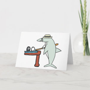 Cartão Tubarão piscina