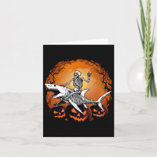 Cartão Tubarão Preguiçoso Costume De Halloween Funny Anim