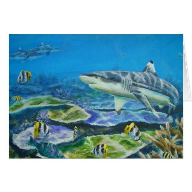 Cartão tubarão tahiti (Frente horizontal)