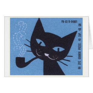Cartão Tubulação de fumo polonesa do gato da etiqueta d