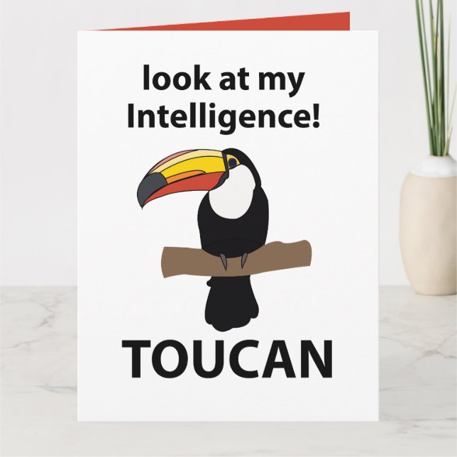 Cartão Tucano Engraçado Fofo (Frente)