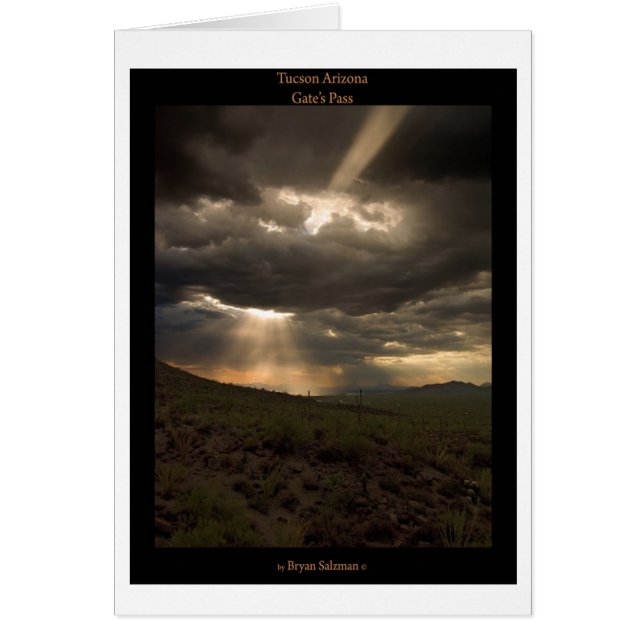 Cartão Tucson Arizona Sunset (Frente)