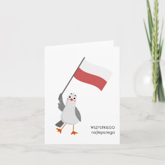 Cartão Tudo de bom - Feliz Aniversário Polonês
