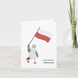 Cartão Tudo de melhor - Polonês Feliz Aniversário