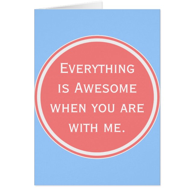 Cartão Tudo é impressionante (Frente)