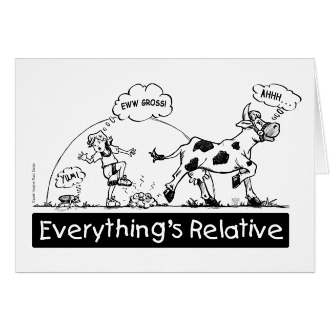 Cartão Tudo é Relativo (Frente horizontal)