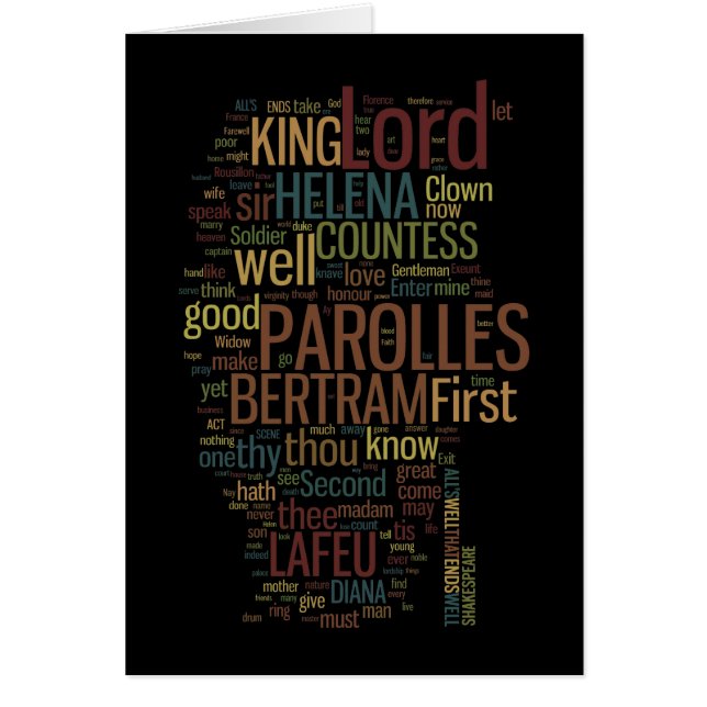 Cartão Tudo está bem quando acaba bem mosaico da palavra (Frente)