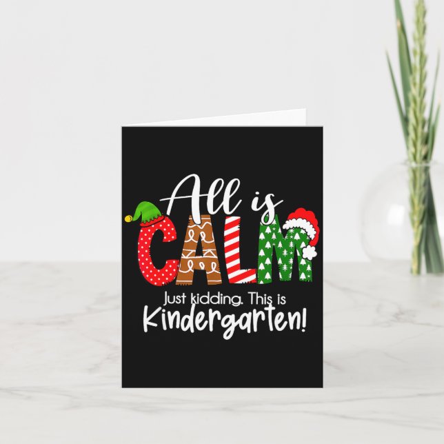 Cartão Tudo Está Calmo Só Brincando Isto É O Natal Do Jar (Frente)