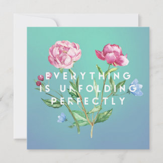 Cartão Tudo está se desenrolando perfeitamente -