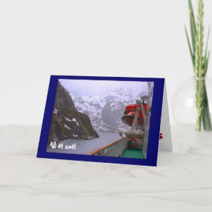 Cartão Tudo no mar, nos fiordes noruegueses.