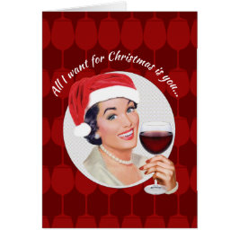Cartão Tudo o que eu quero é vinho