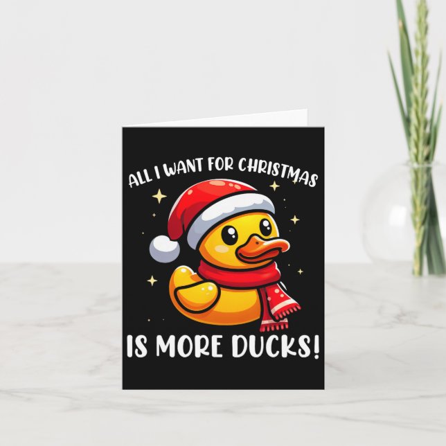 Cartão Tudo Que Eu Quero Para O Natal É Mais Patos - Rubb (Frente)