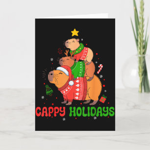 Cartão Tudo Que Eu Quero Para O Natal É Um Capivara Fofo 