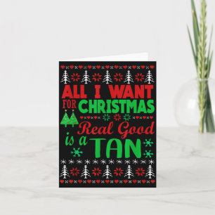 Cartão Tudo Que Quero No Natal É Um Bronzeado Bem Forte X