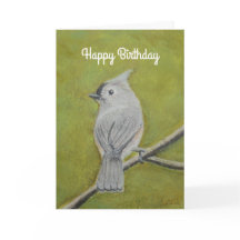 Tufted Titmouse in Soft Pastel