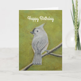 Cartão Tufted Titmouse in Soft Pastel