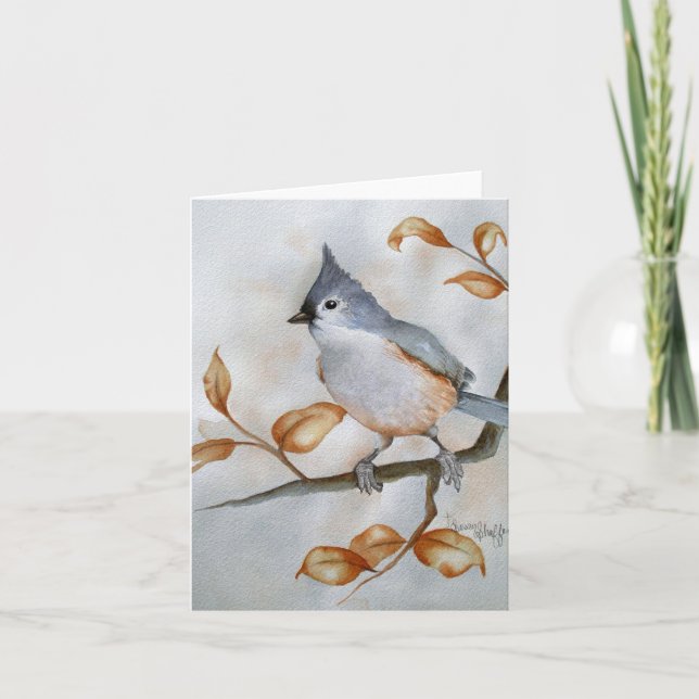 Cartão Tufted Titmouse Note Card (Frente)