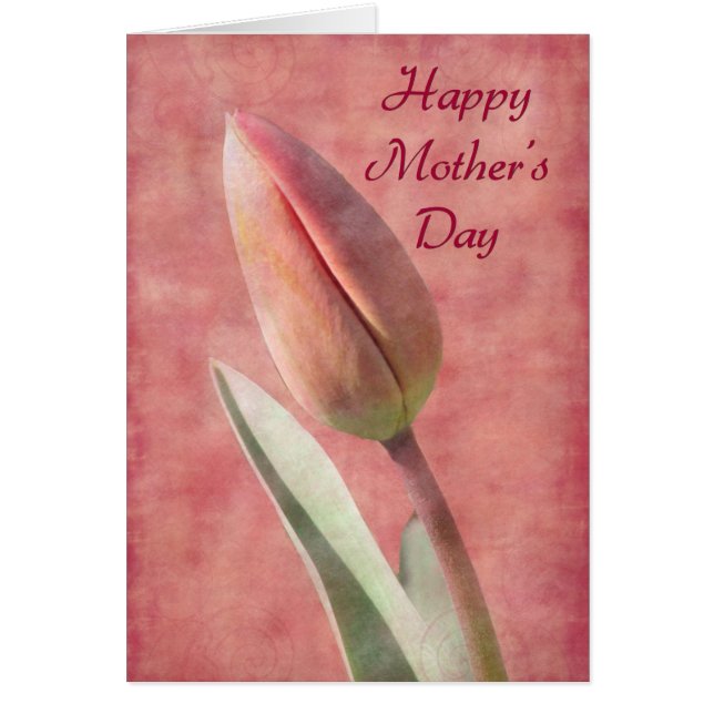 Cartão Tulip do dia de as mães (Frente)