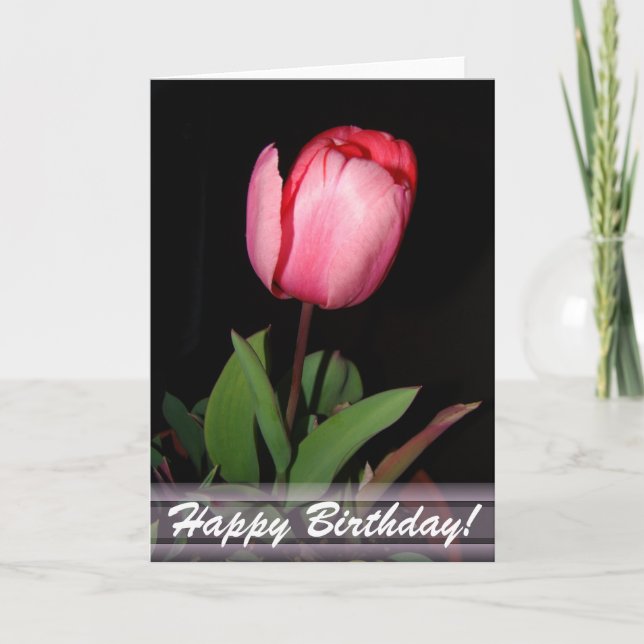 Cartão Tulip Happy Birthday Card (Frente)