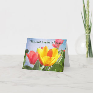 Cartão Tulip Primavera Joy Earth Day Saudação