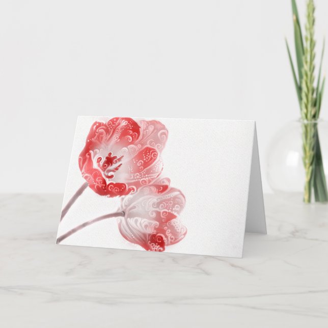Cartão Tulip Swirls (Frente)