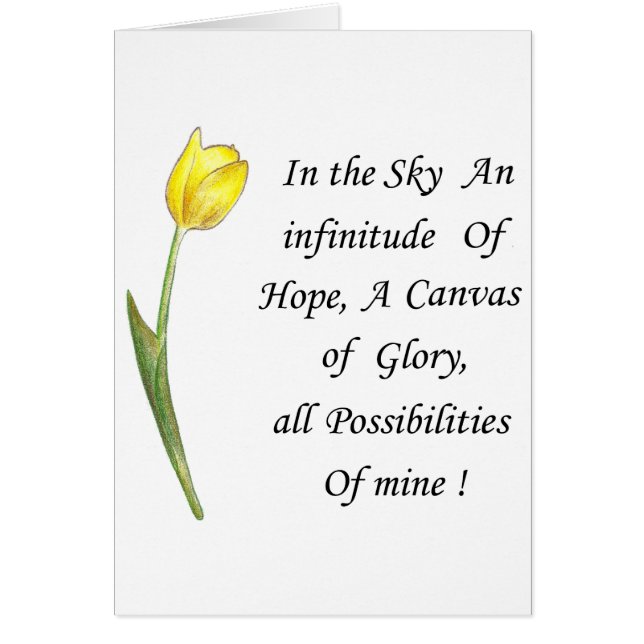 Cartão Tulipa Amarela (Frente)