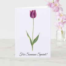 Tulipa Roxa Elegante Personalizada