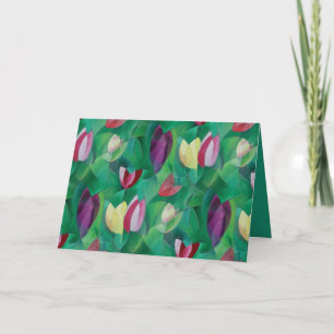 Cartão Tulipas Coloridas