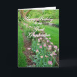 Cartão Tulipas cor-de-rosa Excelente Avó feliz aniversári<br><div class="desc">Tulipas cor-de-rosa são rústicas numa cena bonito.</div>