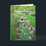 Cartão Tulipas cor-de-rosa Excelente Avó feliz aniversári<br><div class="desc">Tulipas cor-de-rosa são rústicas numa cena bonito.</div>