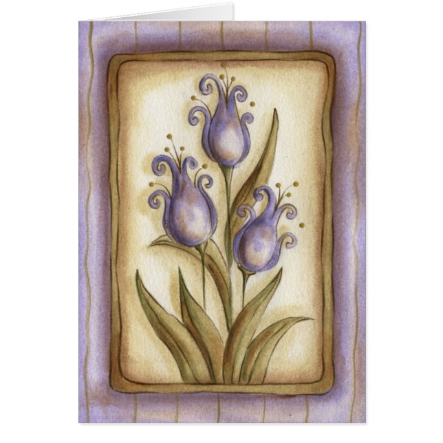 Cartão Tulipas de primavera (Frente)