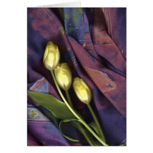 Cartão Tulipas do coração