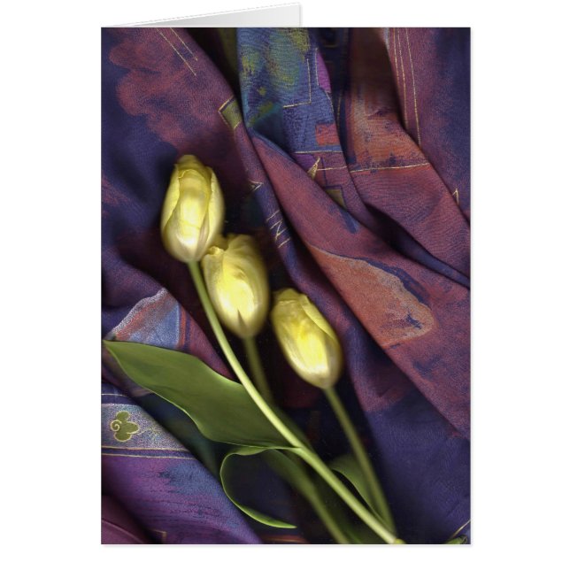 Cartão Tulipas do coração (Frente)