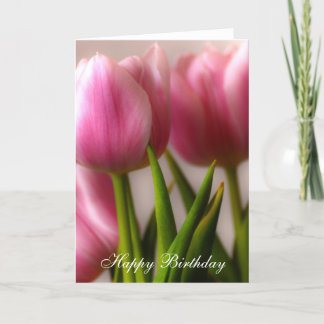 Cartão Tulipas do feliz aniversario