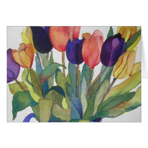 Cartão Tulipas do primavera