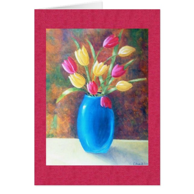 Cartão Tulipas - grupo dos desejos (Frente)