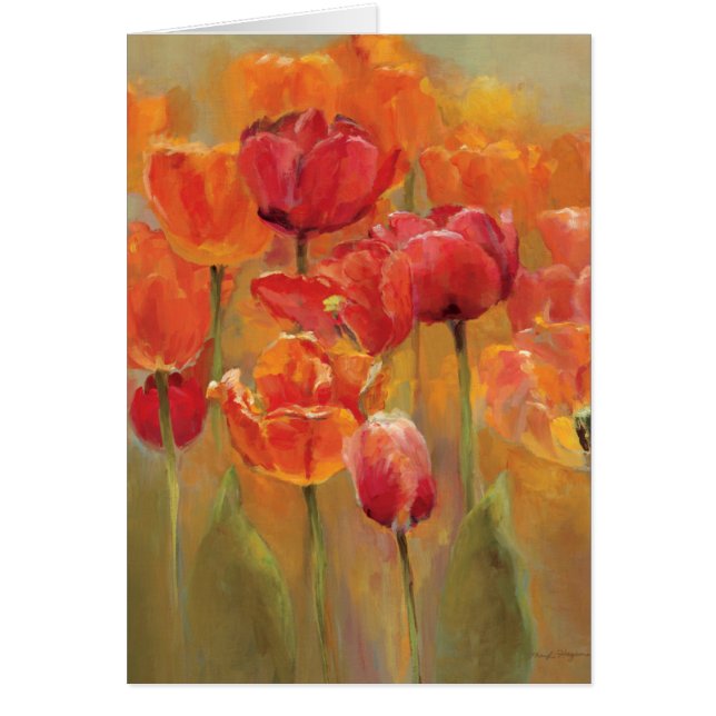 Cartão Tulipas no meio (Frente)