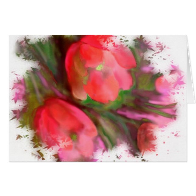Cartão Tulipas novas (Frente Horizontal)