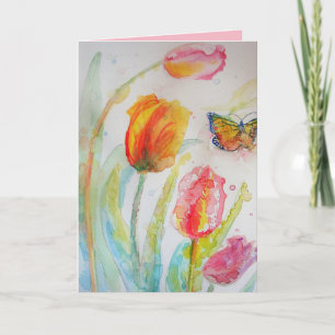 Cartão Tulipas Tulipas Típicas Florais Flores Placa de Aq