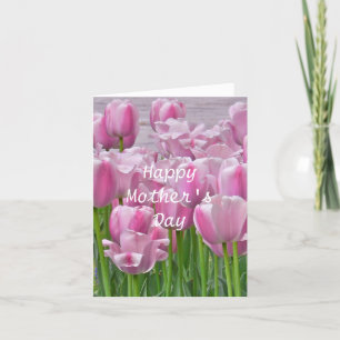 Cartão TULIPS DE TINTA/Placa de Dia de as mães