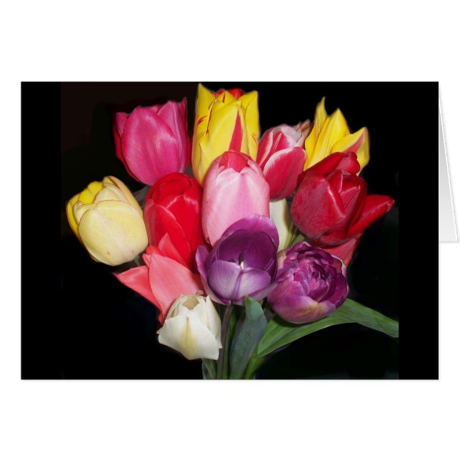 Cartão Tulips diz tudo (Frente Horizontal)