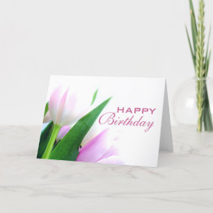 Cartão Tulips Happy Birthday Card