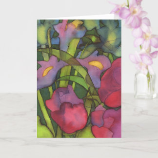 Cartão Tulips & Irises Greetings Card