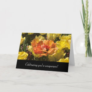 Cartão Tulpa Laranja do Flor - Celebre que você é singula