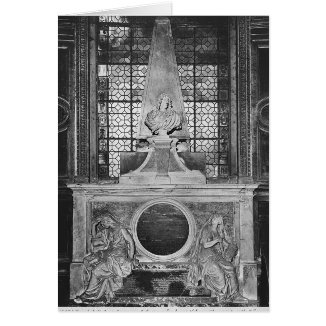 Cartão Túmulo de Charles Le Brun e sua esposa (Frente)