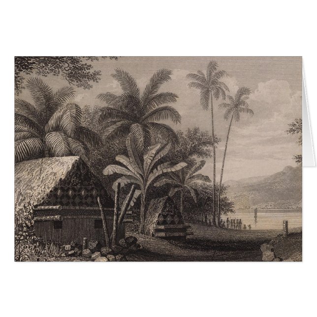 Cartão Túmulos, Muthuata, Fiji (Frente Horizontal)