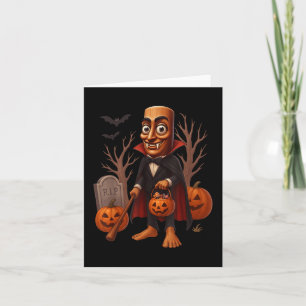 Cartão Tung Tung Sahur Halloween Kid Vampire