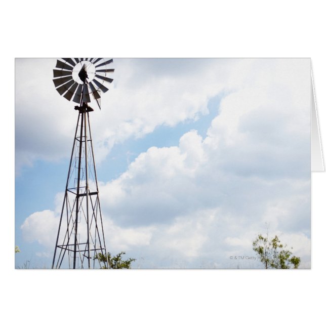 Cartão Turbina Eólica no campo (Frente Horizontal)